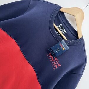 Oracle Red Bull Racing Navy Blue Red Colorblock Sweatshirt Pullover Size 2XL
